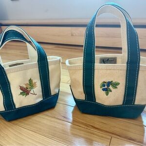 L. L. Bean 🍁 🫐 2 Cutest Little Iconic Canvas Totes